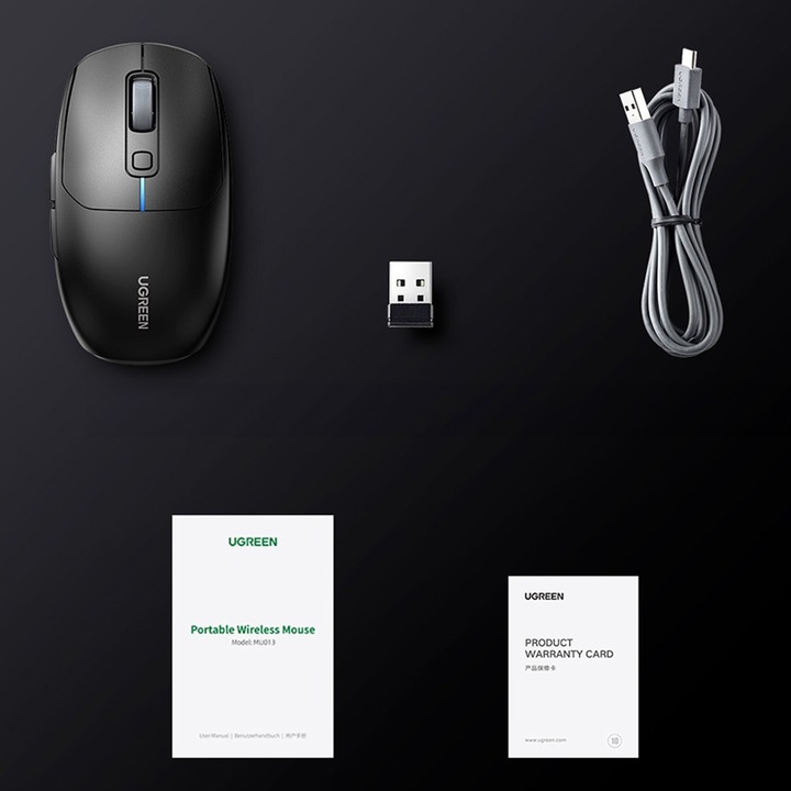 UGREEN MYSZ BEZPRZEWODOWA MYSZKA KOMPUTEROWA BLUETOOTH 5.0 2.4 G USB-C