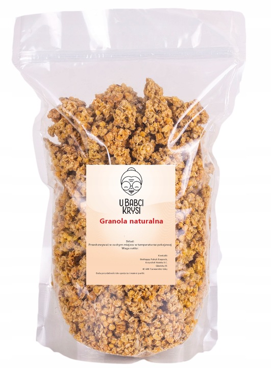 GRANOLA KLASYCZNA 3 KG BEZ OLEJU PALMOWEGO ZE SŁONECZNIKIEM LNEM MUSLI