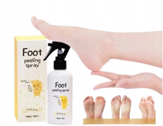 PEELING w spray-u do stóp pielęgnacji zmiękczania złuszczania OUHOE