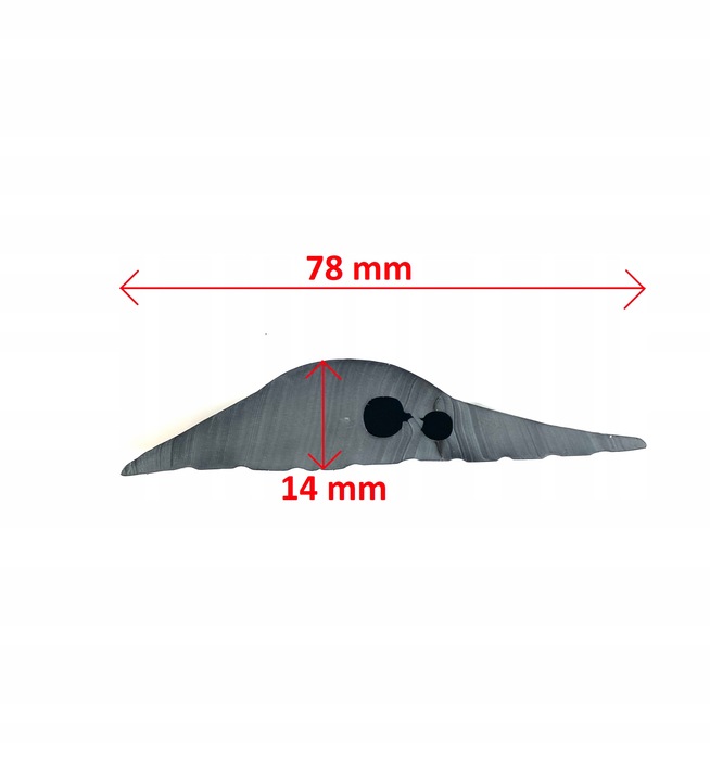 USZCZELKA GARAŻOWA, PRÓG DO BRAMY , 78x14 mm, PROGOWA, 1MB. POD BRAMĘ