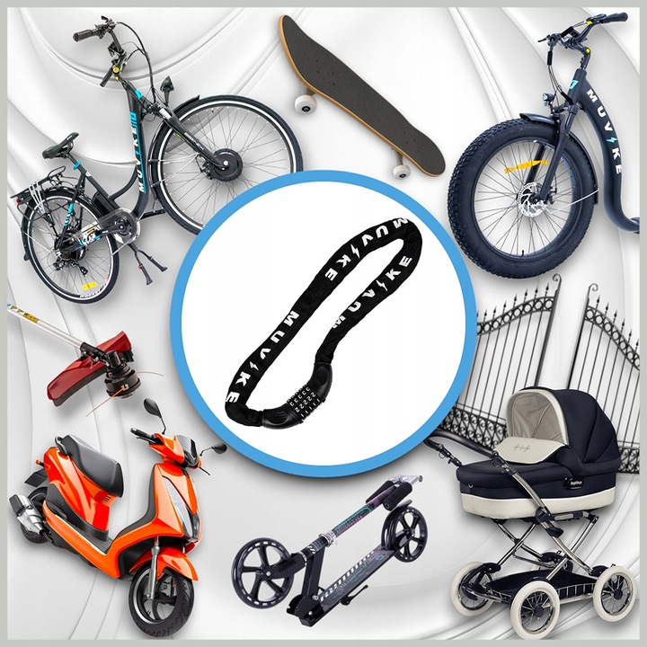 ZAPIĘCIE ROWEROWE ŁAŃCUCH ZAPIĘCIE DO ROWERU SZYFR MUVIKE SOLID 1000/6C