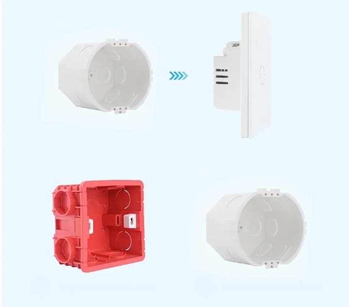 WŁĄCZNIK WYŁĄCZNIK ŚWIATŁA SZKLANY WIFI BIAŁY PODWÓJNY 2G TUYA SMART ⌀60