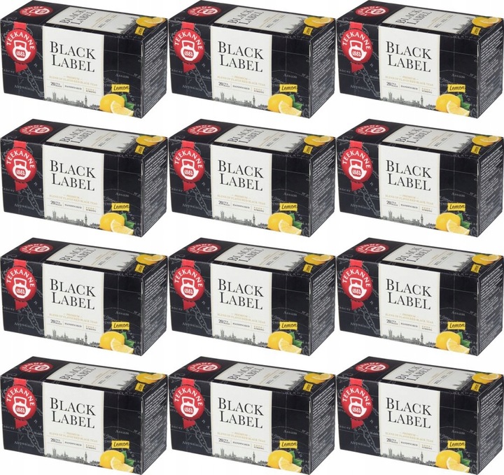 Teekanne herbata Black Label Lemon 20 kopert x12