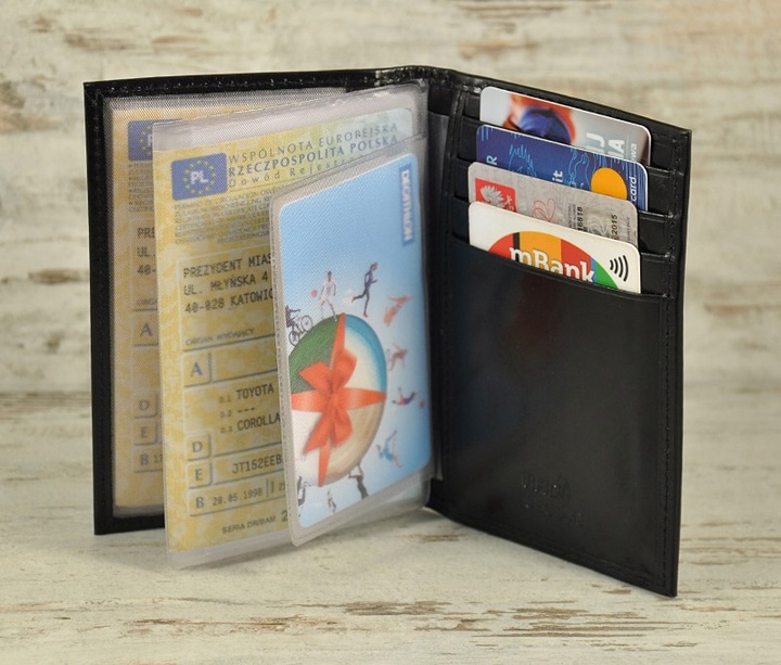 skórzane ETUI -ROVICKY- dowód rejestracyjny dokumenty karty No1 blc