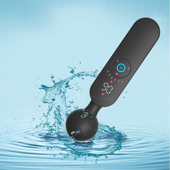 MASAŻER ŁECHTACZKI MAGIC WAND 12 FUNKCJI LCD GRZANIE, ORGAZM