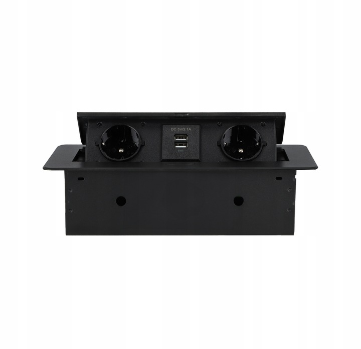 Gniazdo Nablatowe Chowane w Blat Kuchenny Potrójne Wpuszczane 2X 230V