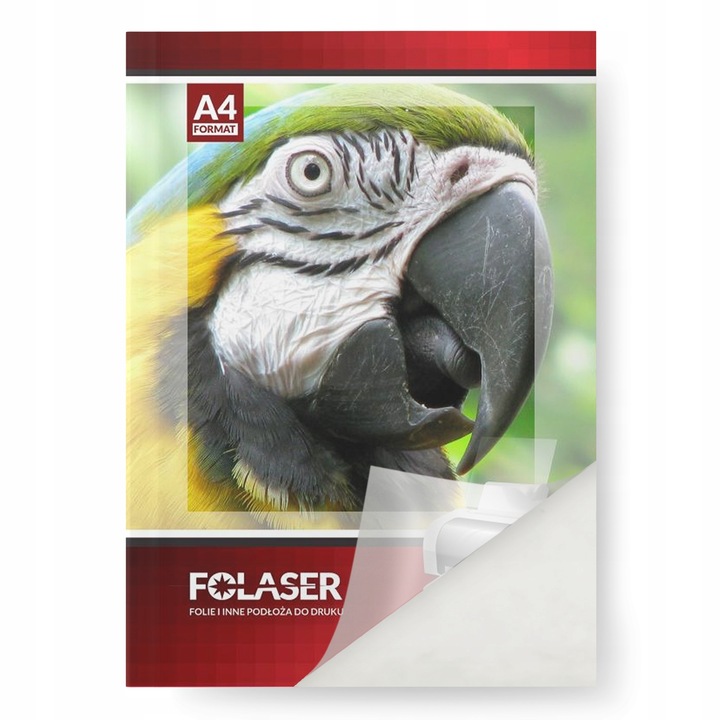 Folia samoprzylepna przezroczysta błyszcząca do drukarek laserowych 10A4