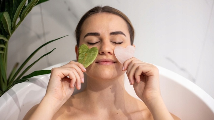 KAMIEŃ GUA SHA DO MASAŻU JADEITOWY SERCE SOLIDNY NATURALNY EKOLOGICZNY