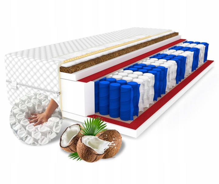 Materac 120x200 Kokos DAKOTA MAX Premium - 24 cm