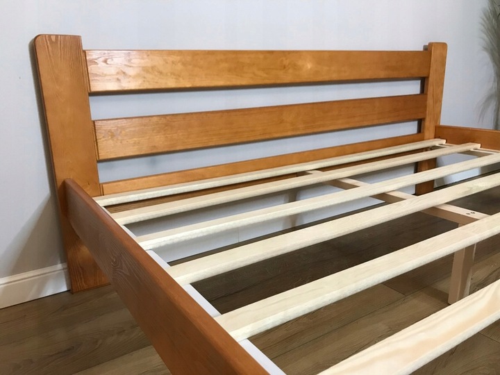 ŁÓŻKO drewniane 140x200 orzech,olcha, dąb, JAKOŚĆ