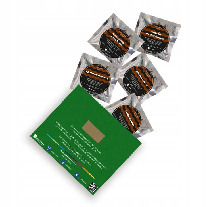 GOTOWY ZESTAW 5 SMAKÓW KAWY AROMATYZOWANE MIX PREZENT NA MIKOŁAJA GWIAZDKĘ