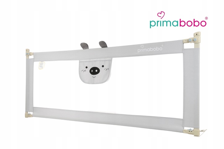 PRIMABOBO Barierka ochronna do łóżka MIŚ 180cm SKŁADANA, dla dzieci