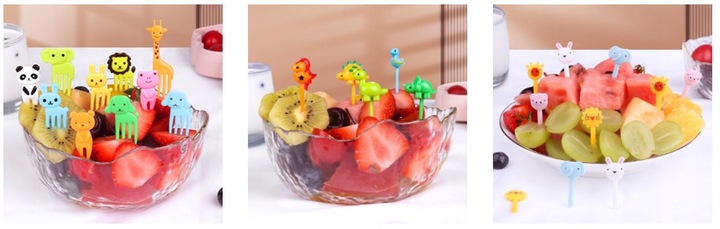 WIDELCZYKI DO PRZEKĄSEK DLA DZIECI WIDELCE DO OWOCÓW ŻYWNOŚCI WIDELCE 90SZT