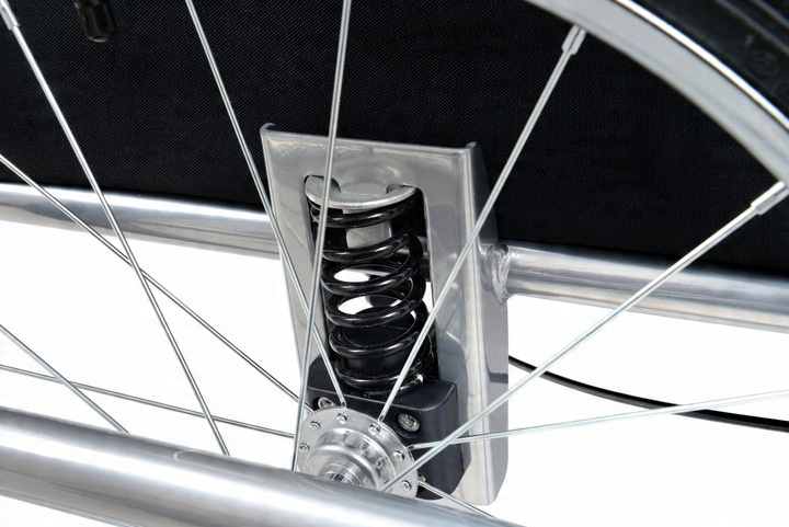 PRZYCZEPKA ROWEROWA PRO Z AMORTYZACJĄ 3w1 + OŚWIETLENIE LED