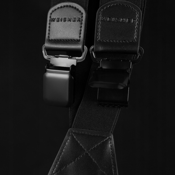 WEISNER X Black | ELEGANCKIE SZEROKIE SZELKI DO SPODNI GARNITURU NA