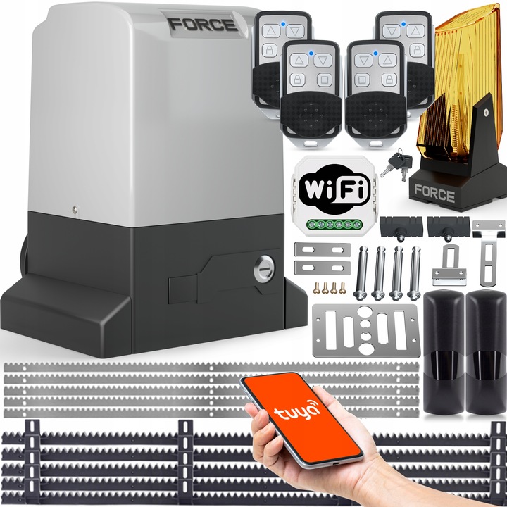 ZESTAW AUTOMAT DO BRAMY FORCE 2000 KG WiFi NAPĘD DO PRZESUWNEJ