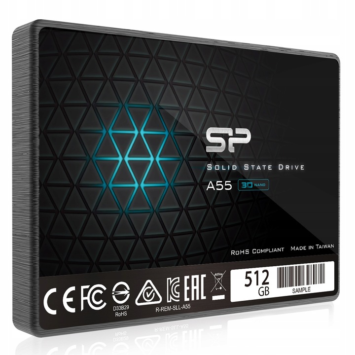 Dysk SSD SP Silicon Power 512 GB A55 SLC SATA III 2,5" wewnętrzny dysk SSD