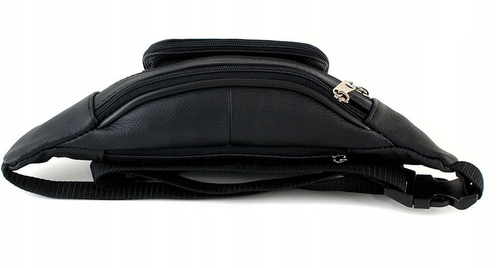 SASZETKA męska nerka biodrowa z paskiem Skóra