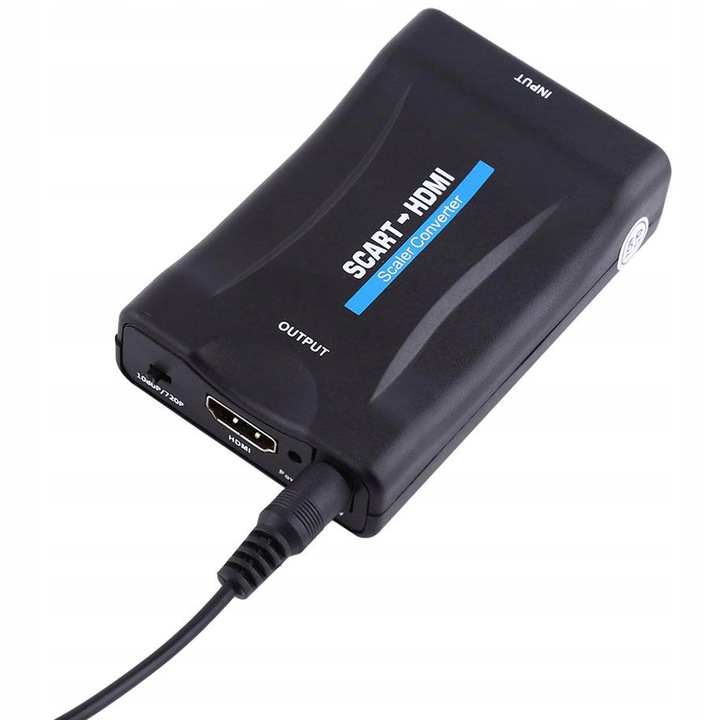 ADAPTER KONWERTER SCART DO HDMI PRZEJŚCIÓWKA SYGNALU EUROZŁĄCZE AV