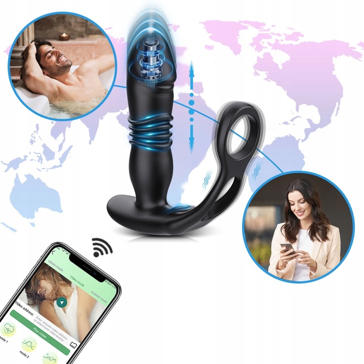 wibrator prostaty Męski masażer prostaty APP Pierścień wibrujący odbytu