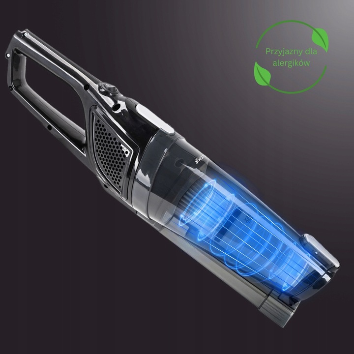 ODKURZACZ 2-w-1 RĘCZNY PIONOWY lekki MOCNY AKCESORIA filtr HEPA KAMILLE