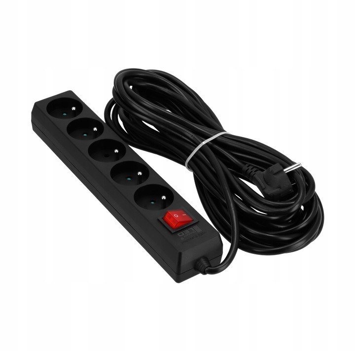 Przedłużacz Listwa Zasilająca 5 Gniazd 10 metrów 10M 2500W 3*1,5mm2