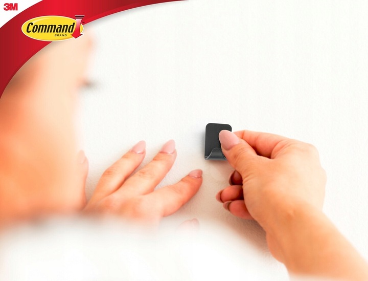 Haczyki Samoprzylepne Czarne COMMAND 4 szt 17032MB