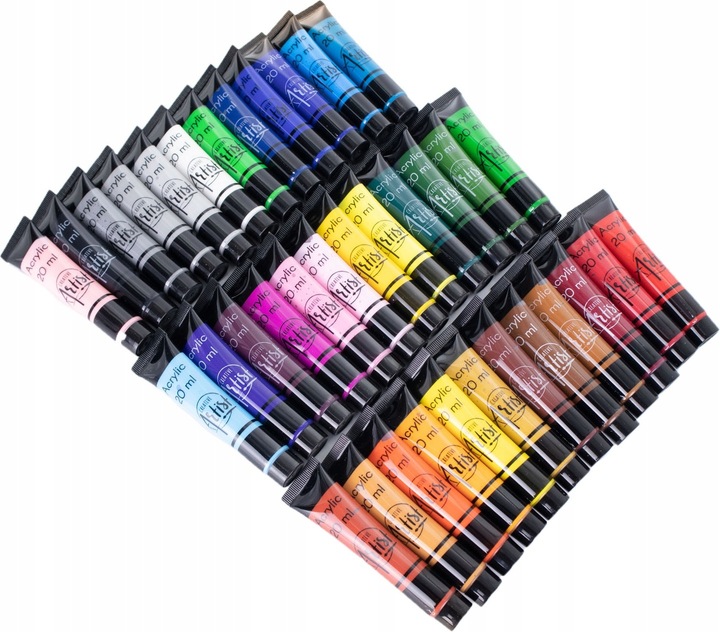 FARBY AKRYLOWE DUŻY ZESTAW FARB AKRYLOWYCH 36x20ml FARBA AKRYLOWA