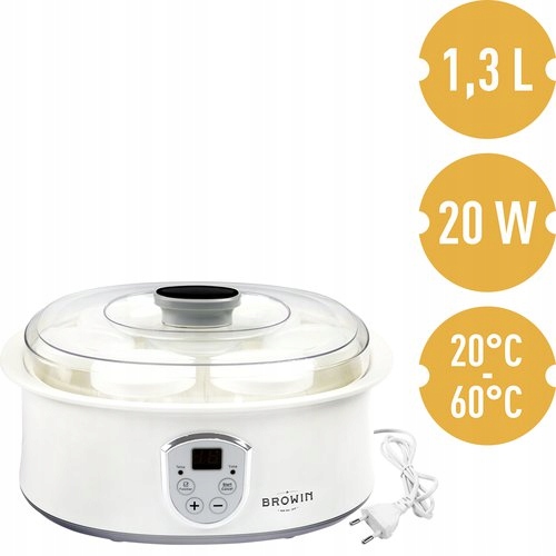 JOGURTOWNICA Z TERMOSTATEM 7 SŁOIKÓW BROWIN 1,3l 801015