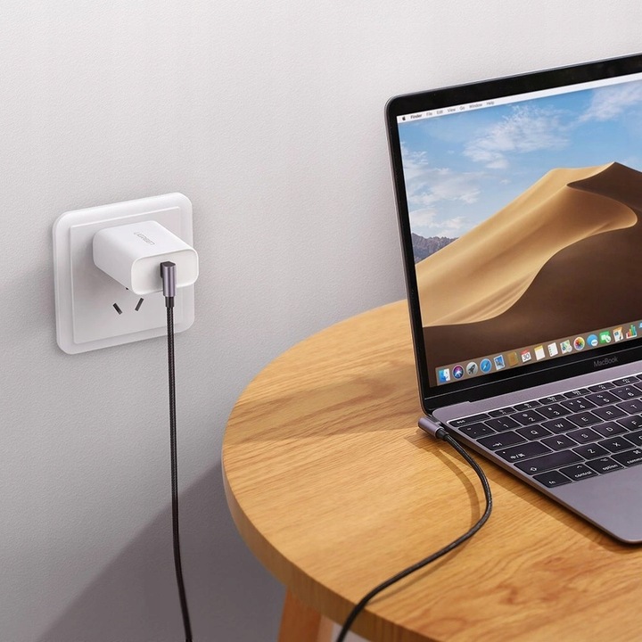 UGREEN KABEL PRZEWÓD USB-C DO USB-C KĄTOWY PD 3A 60W 1M JAKOŚĆ ORYGINAŁ