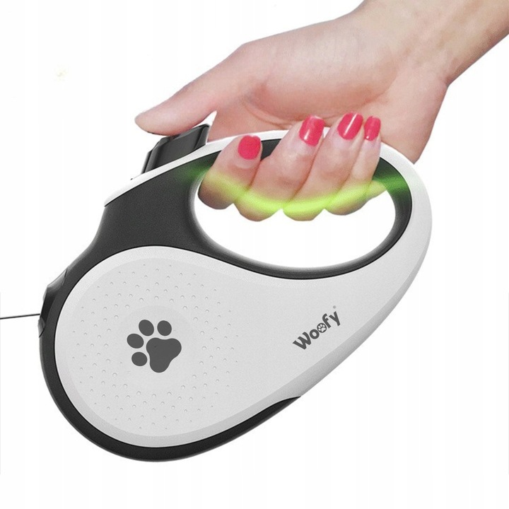 PROFESJONALNA SMYCZ AUTOMATYCZNA DLA DUŻEGO PSA ZWIJANA BLOKADA DO 50