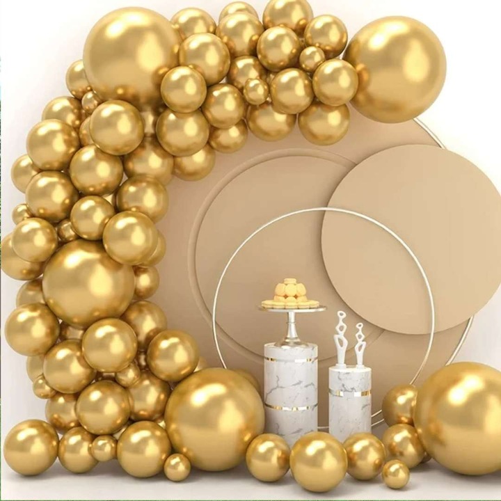 BALONY glossy CHROM złote METALIK impreza do girland KOMUNIA ślub