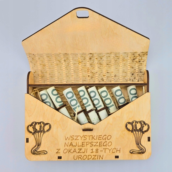 PUDEŁKO NA PIENIĄDZE PREZENT NA URODZINY CHRZEST ROCZEK PAMIĄTKA