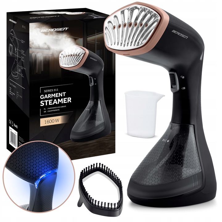 Parownica do ubrań 1600W Steamer parowy Żelazko parowe ZESTAW 26g/min