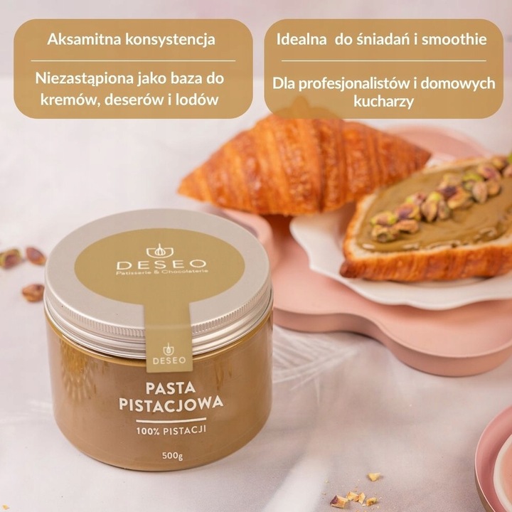 Pasta pistacjowa 100% 500g DESEO