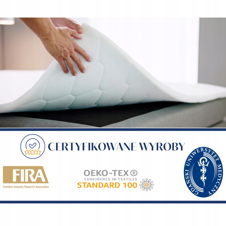 Materac nawierzchniowy 9 stref nakładka na materac 140x200 masujący