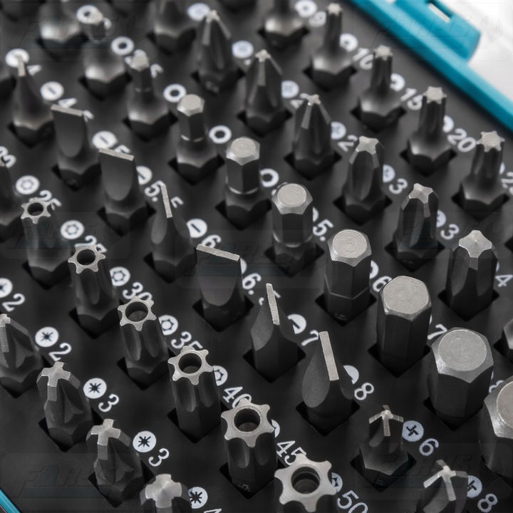 Zestaw bitów 85 el. TORX, IMBUS, SPLINE, PH, PZ, SL FR2358