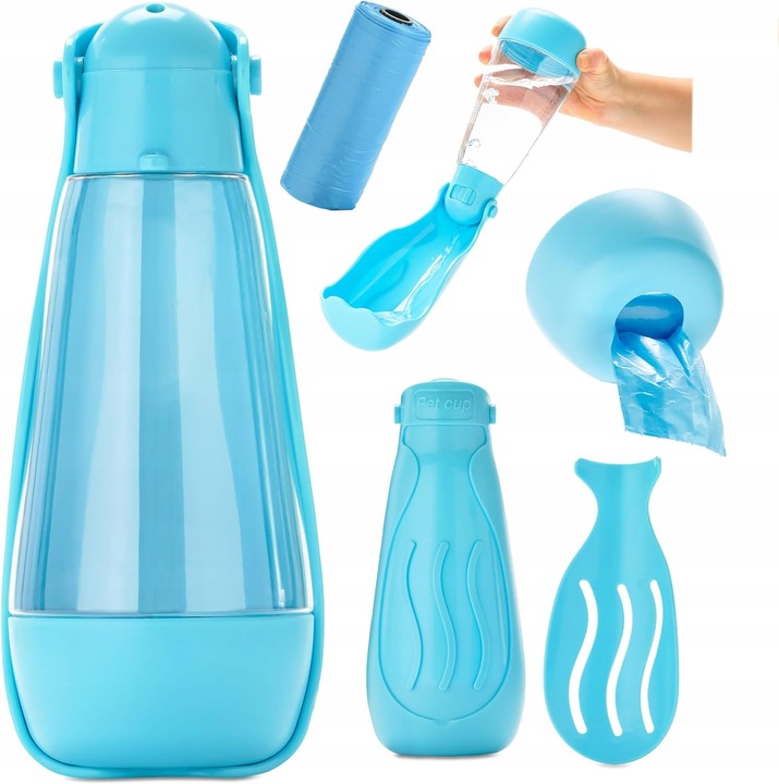 Butelka dla psa na wodę/woreczki/łopatka, 3w1, 420ml IDEALNY PREZENT