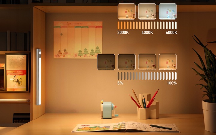 BOSTE LAMPKA LED NOCNA Z CZUJNIKIEM RUCHU I ZMIERZCHU MAGNETYCZNA AUTO