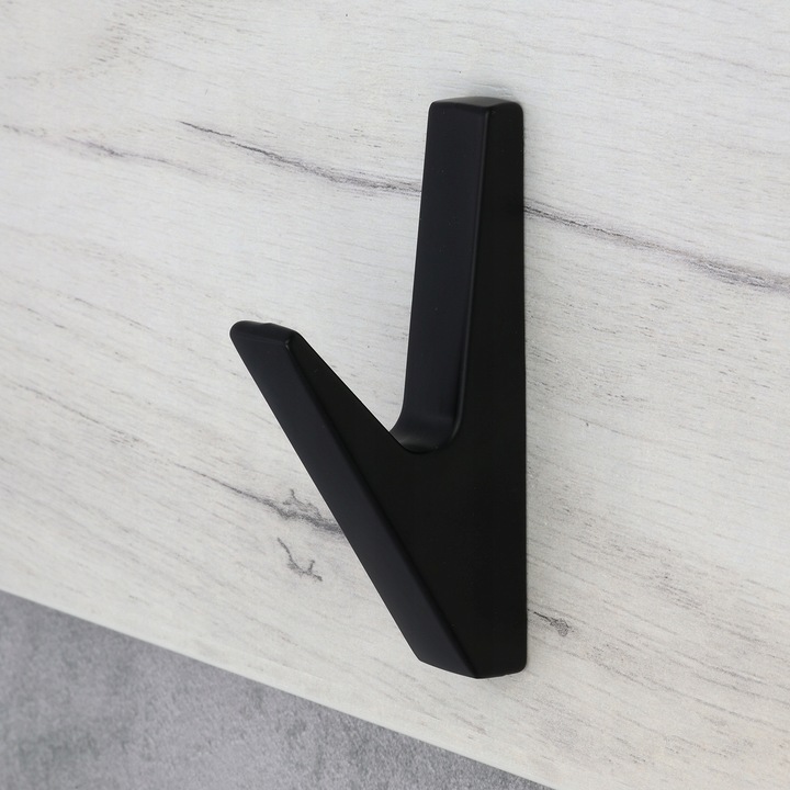 3x WIESZAK NA UBRANIA DO PRZEDPOKOJU HACZYK ŚCIENNY CZARNY DO LAMELI