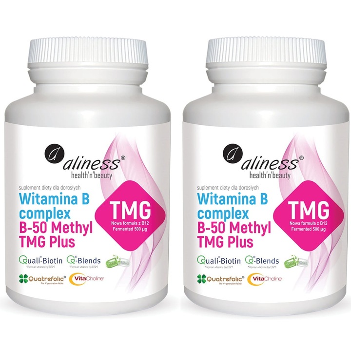 2x Aliness WITAMINA B-50 Methyl Complex 100 kaps Cholina Tiamina B12