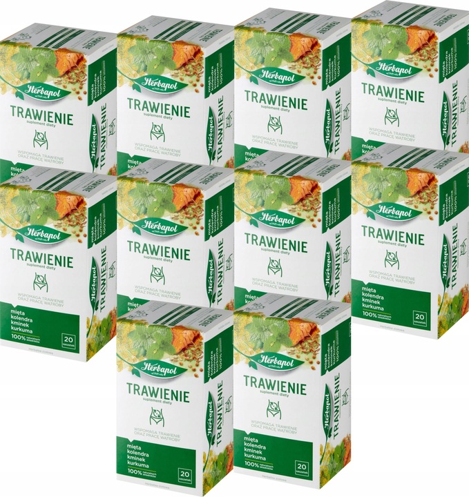 (x10) HERBAPOL Herbata Funkcyjna Trawienie 20x2g