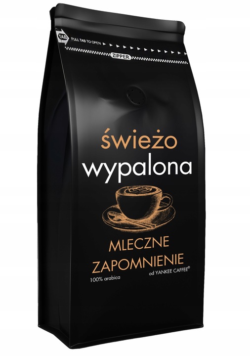 Kawa ziarnista do mleka 1kg ARABICA ŚWIEŻO PALONA Mleczne zapomnienie