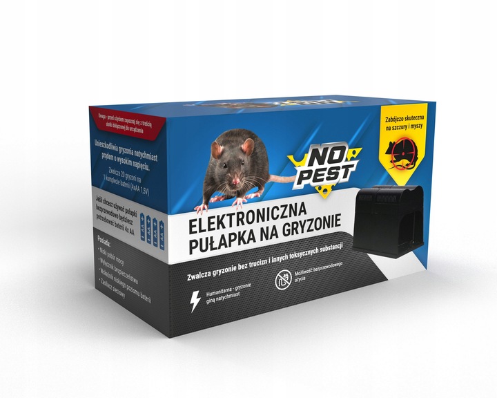 ELEKTRYCZNA PUŁAPKA NA SZCZURY MYSZY GRYZONIE NO PEST TUNELOWA NA