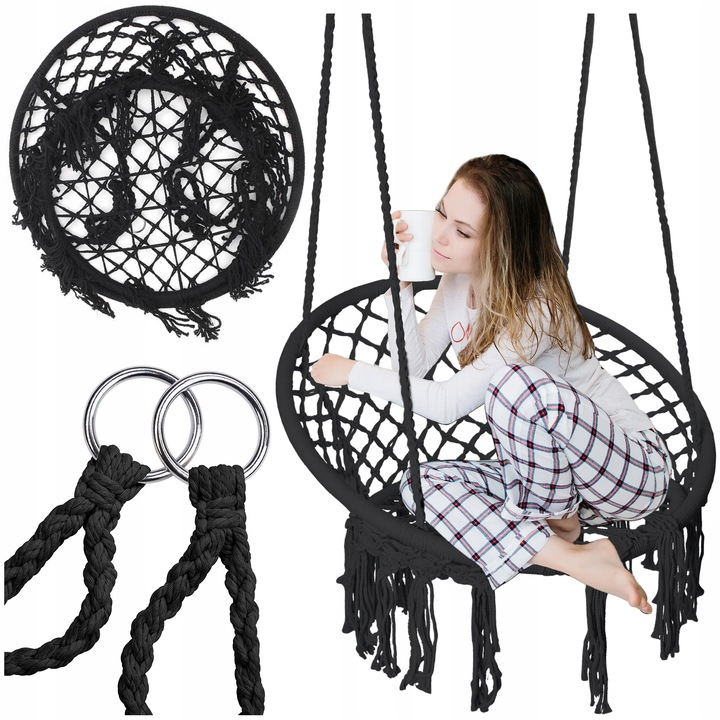 FOTEL WISZĄCY BOCIANIE GNIAZDO HUŚTAWKA OGRODOWA HAMAK DO OGRODU