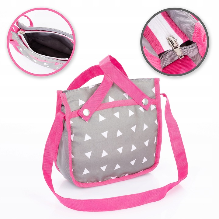 KINDERPLAY WÓZEK DLA LALEK GŁĘBOKI GONDOLA SKŁADANY TORBA REGULOWANA RĄCZKA