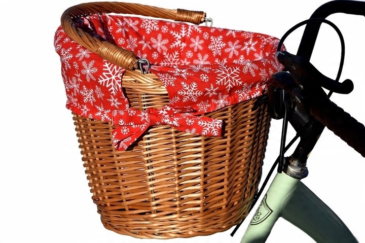 KOSZYK NA ROWER wiklinowy KOSZ + obszycie 16 KOLOR