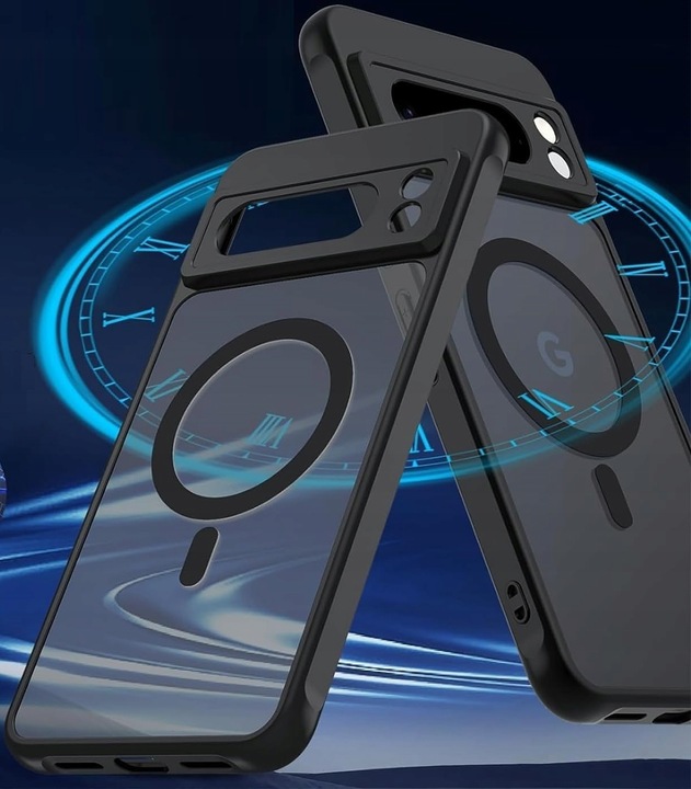 ETUI WZMACNIANE 360° do GOOGLE PIXEL 8 PRO | MAGSAFE CASE | CZARNY MAT