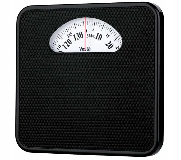 Waga łazienkowa tradycyjna mechaniczna Vesta EBS05B do 136kg Czarna