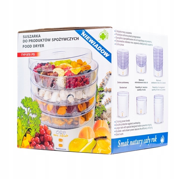 SUSZARKA DO GRZYBÓW OWOCÓW WARZYW ZIÓŁ NIEWIADÓW 500W PRODUKOWANA W